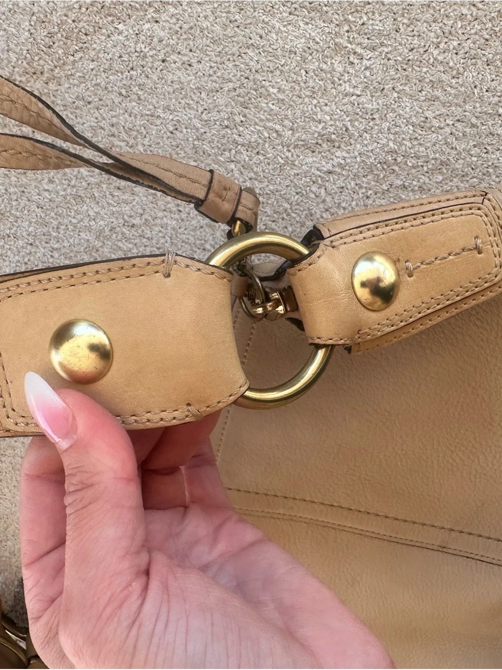 Coach Tan Leather Hobo Bag